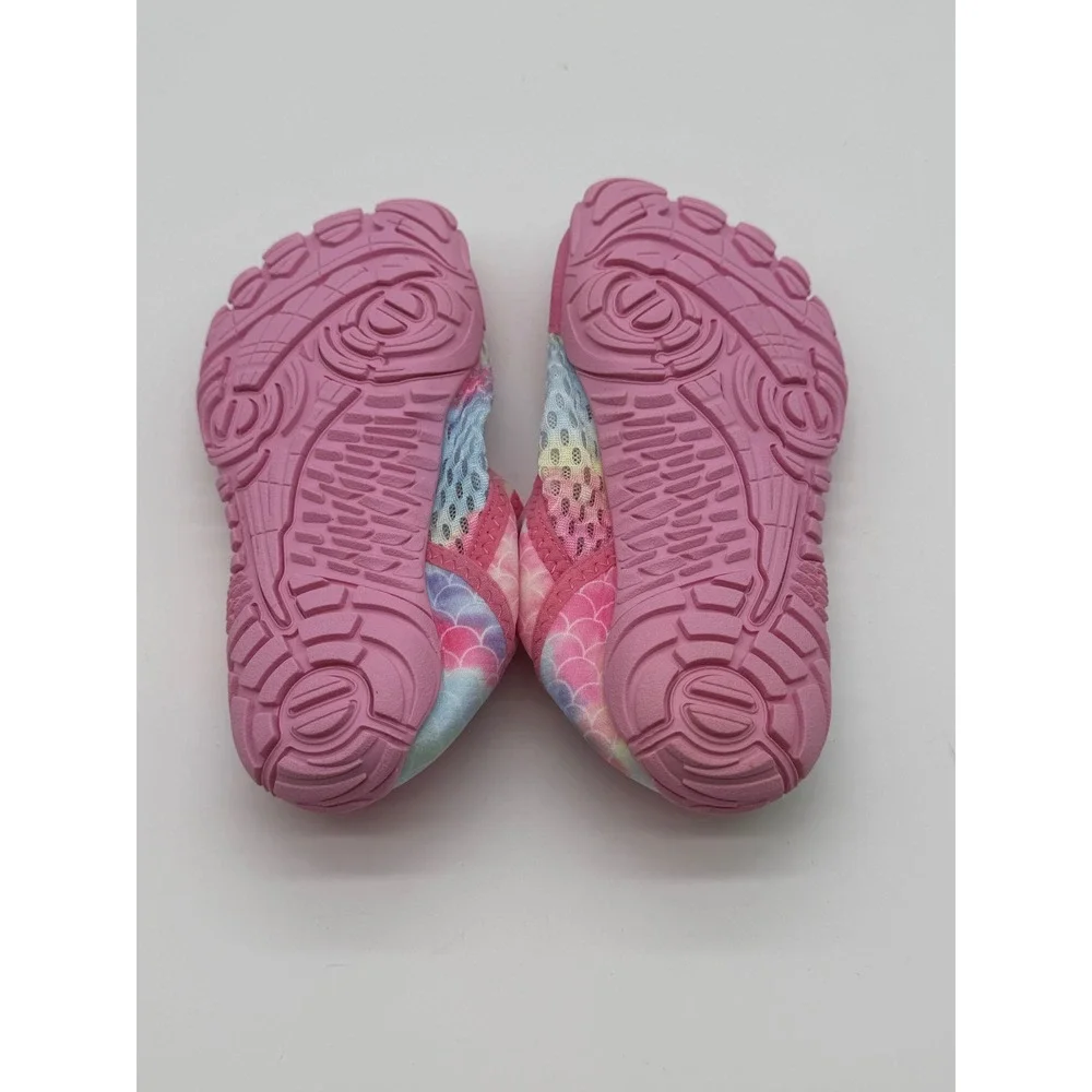 Kids Pink Mermaid‎ Scale Water Shoes Mesh Aqua Socks Beach Pool Size Toddler 8